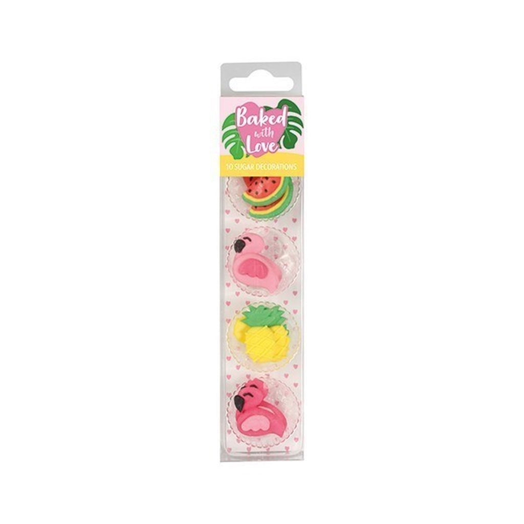 Tropical Flamingo Cupcake Decorations