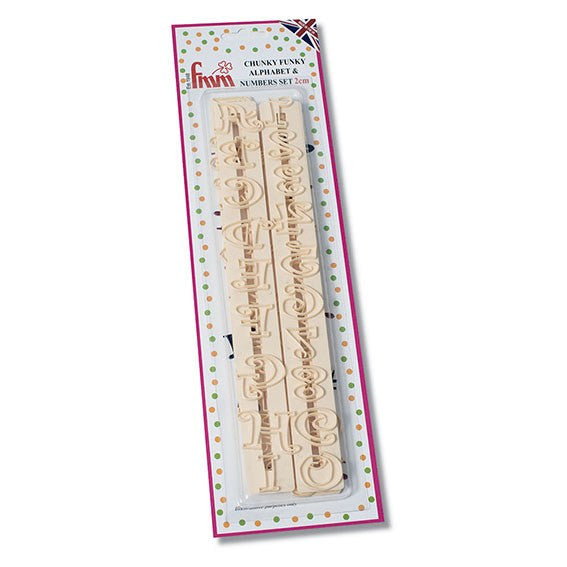 Chunky Funky Alphabet and Numbers FMM Cutter