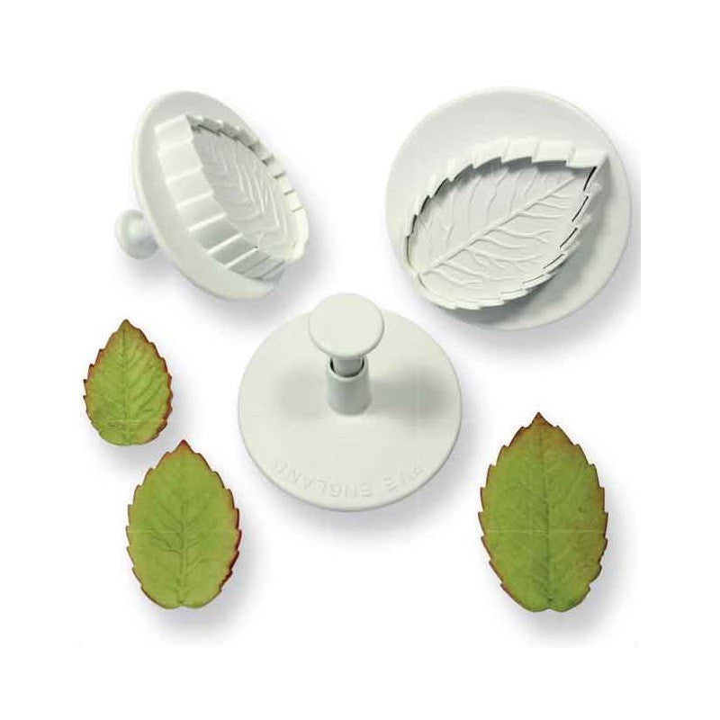 PME-Plunger Veined Rose Leaf 3 Set