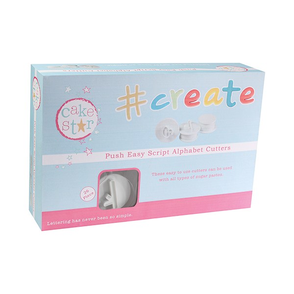 Cake Star Push Easy Script Alphabet
