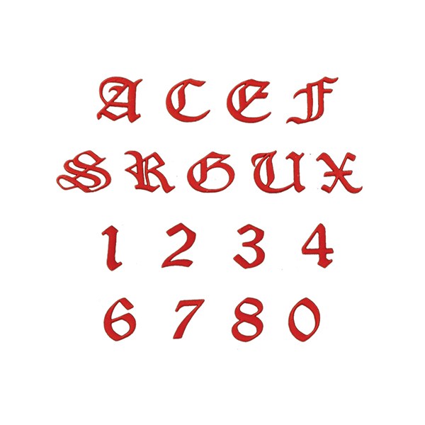 Old English Script Alphabet FMM cutter