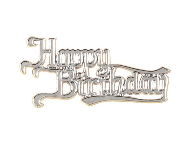 Silver Happy Birthday