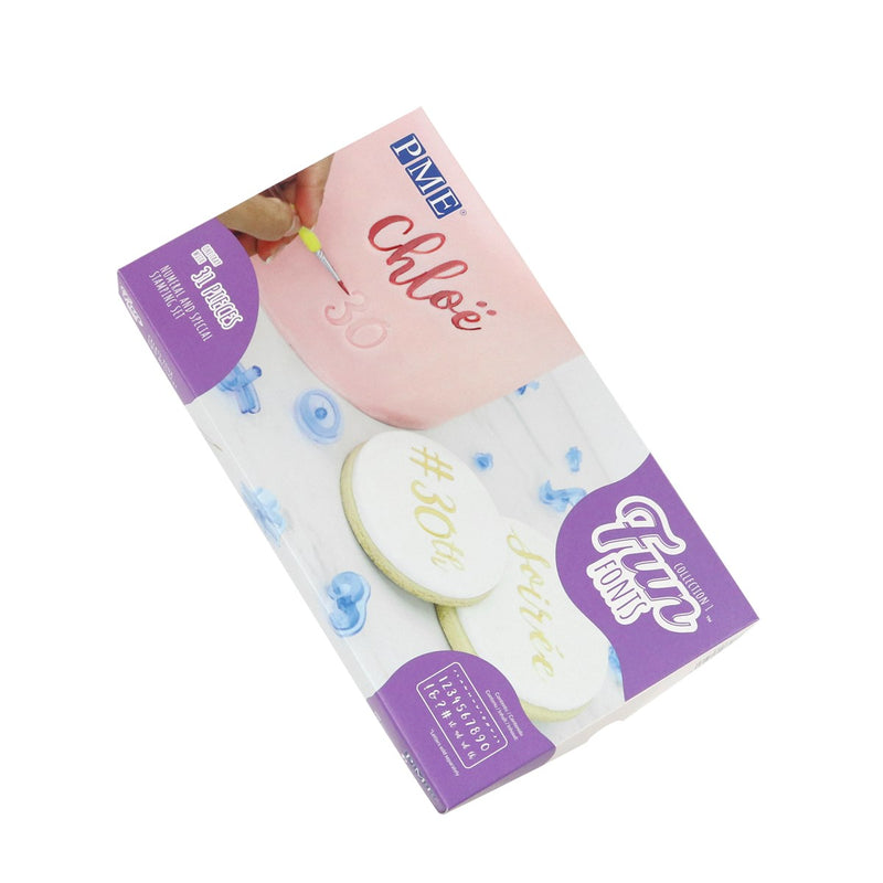 PME Fun Fonts Numbers and Specials Stamping Set