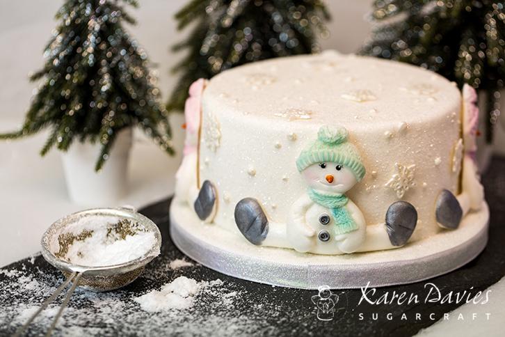 Sitting Snowman Mould Karen Davies