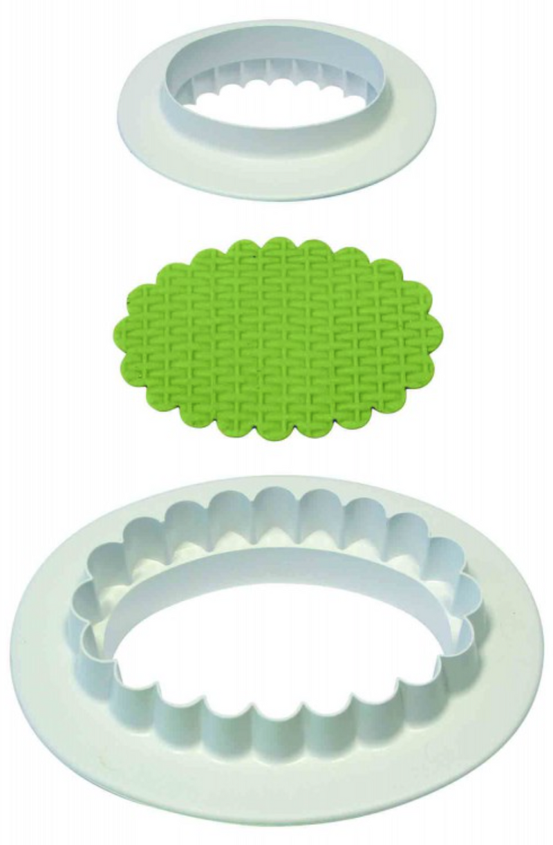PME Plain Fluted Oval Plaque Cutters