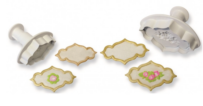 PME Plaque Rose & Plain Cutters (Large)