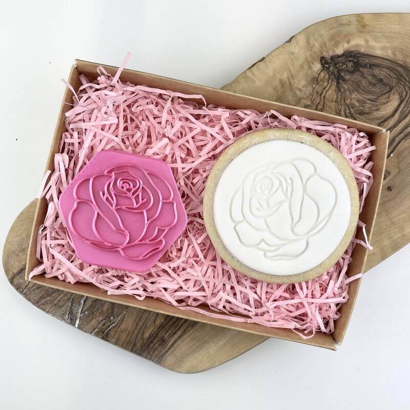 Simple Floral Rose Cookie Stamp (Lissie Lou)