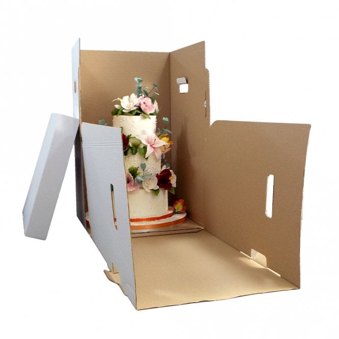 Tall Corrugated Cake Box and Insert