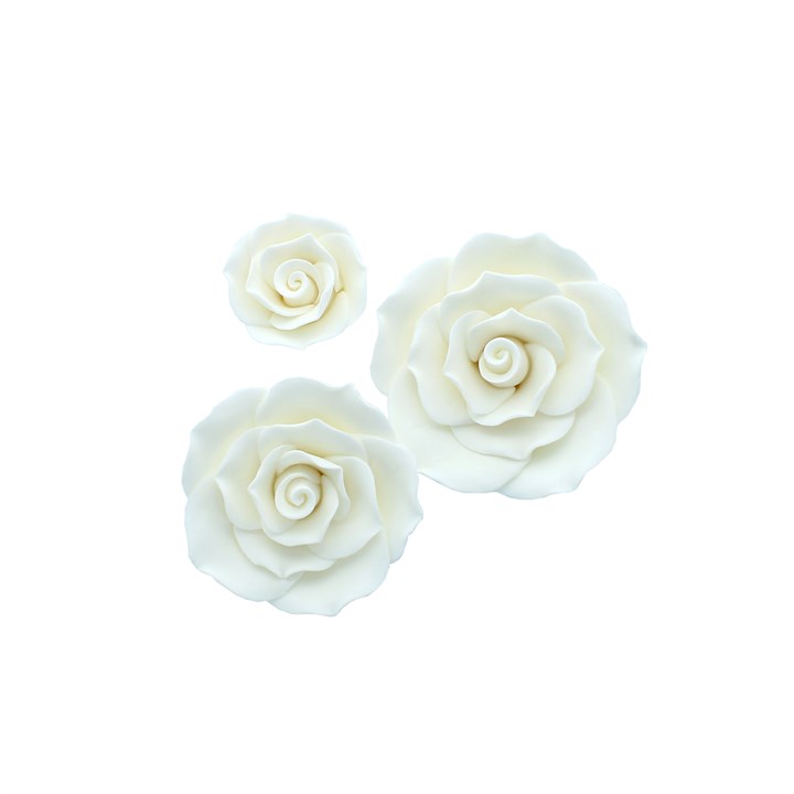3 Assorted White Roses