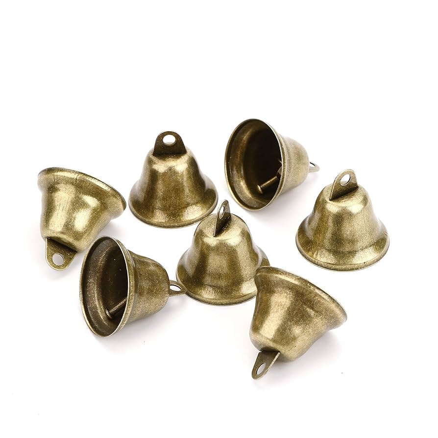 Golden Bell Plastic Decoration x3