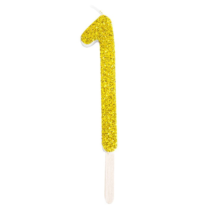 Glitter Number Candles