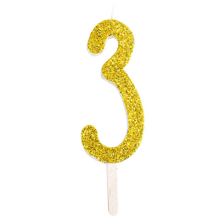 Glitter Number Candles