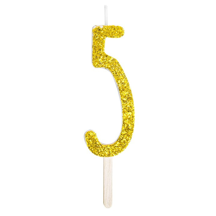 Glitter Number Candles