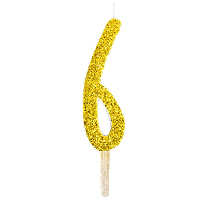 Glitter Number Candles