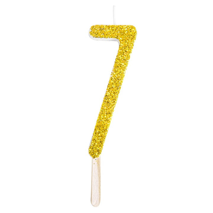Glitter Number Candles
