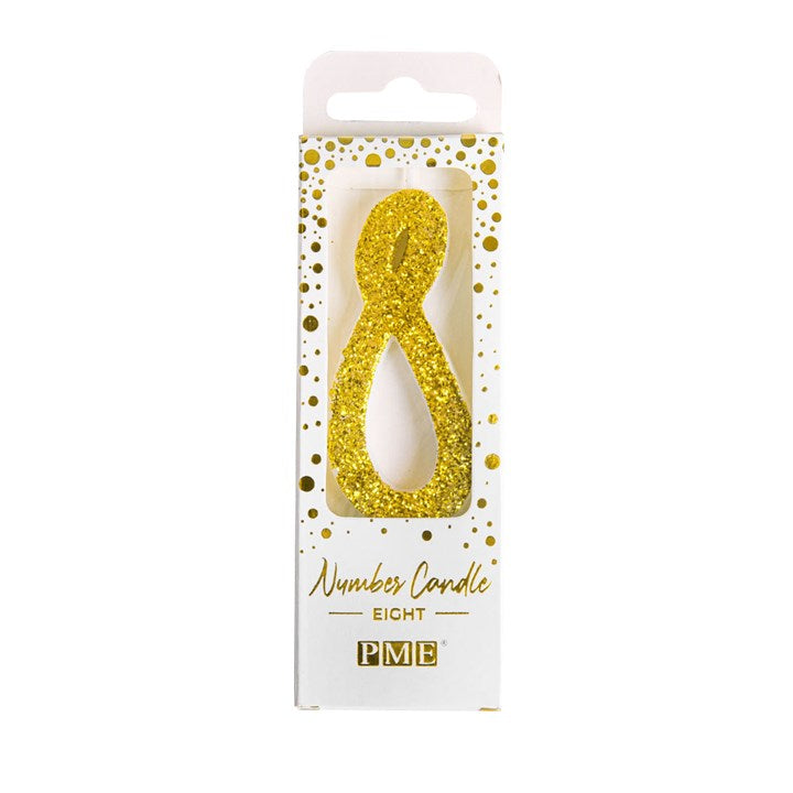 Glitter Number Candles