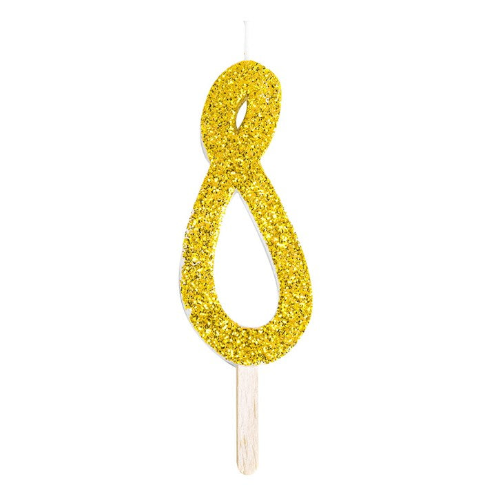 Glitter Number Candles