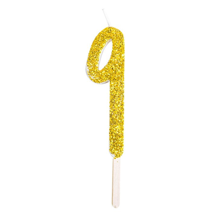 Glitter Number Candles