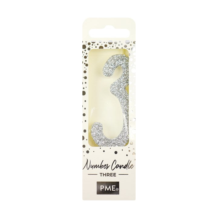 Glitter Number Candles