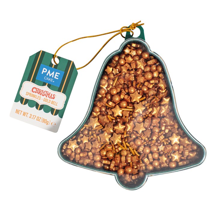 Christmas Novelty Gold Bell Sprinkles