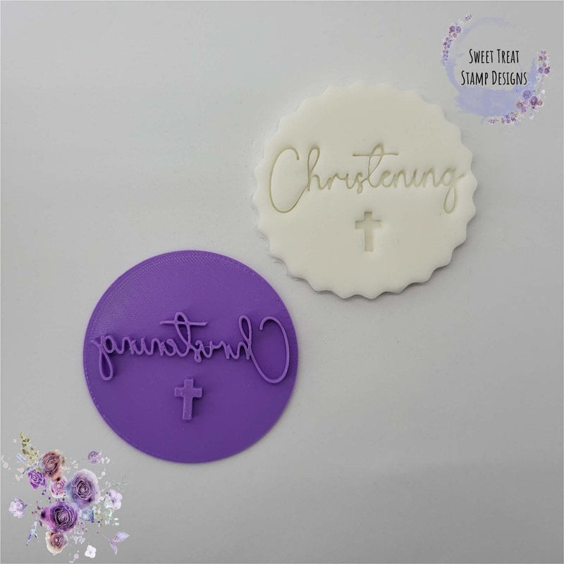 Christening Cross Embossing Stamp