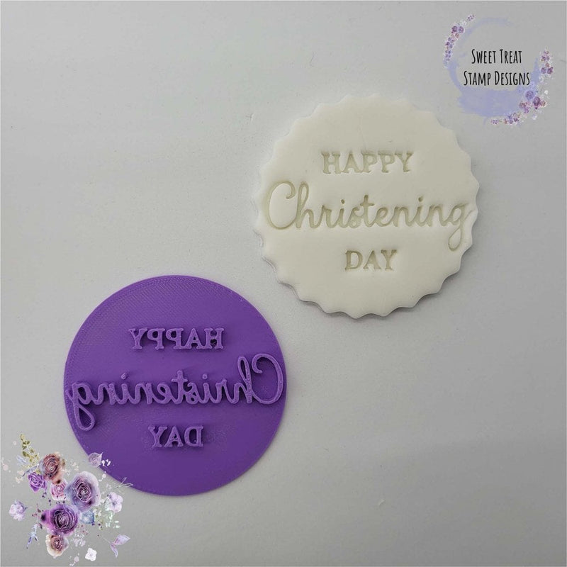 Happy Christening Embossing Stamp