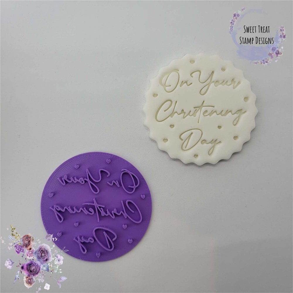 Christening Day Heart Embossing Stamp