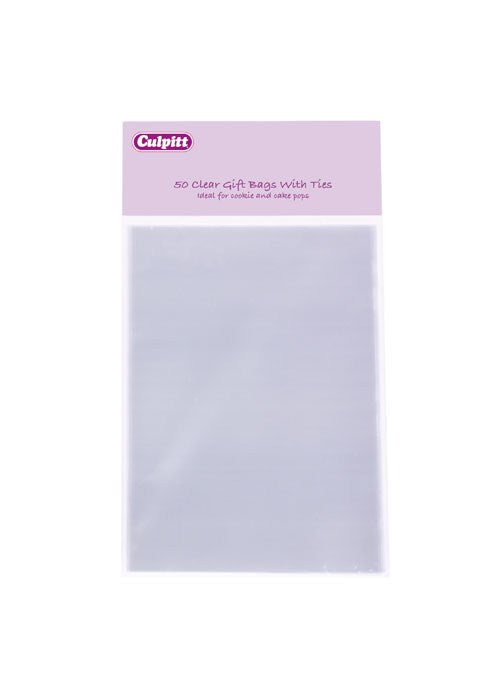 Clear Gift Bags with Ties Culpitts (101x152) x50 (15303)