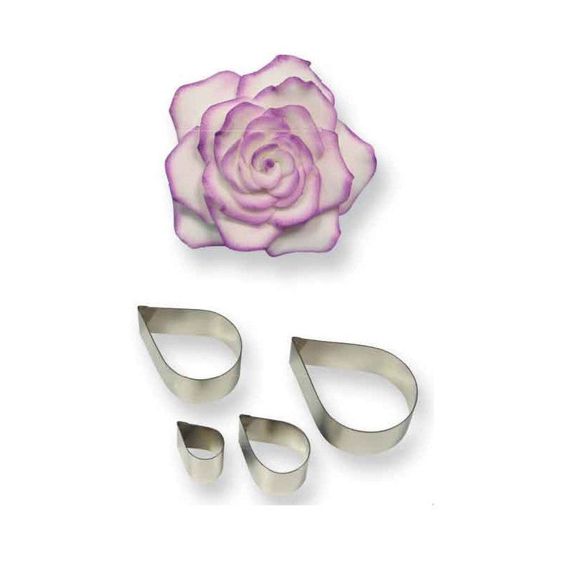 PME-Metal Flower/Leaves Rose Petal set of 4
