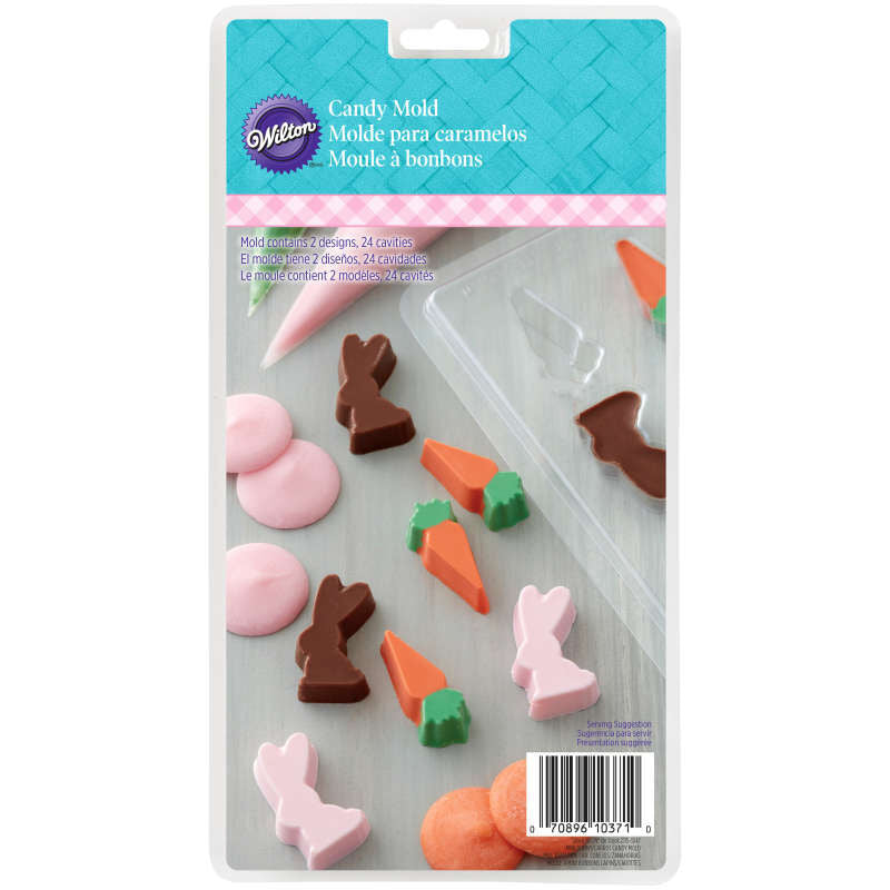 Wilton Candy Mould -Mini Bunny & Carrot