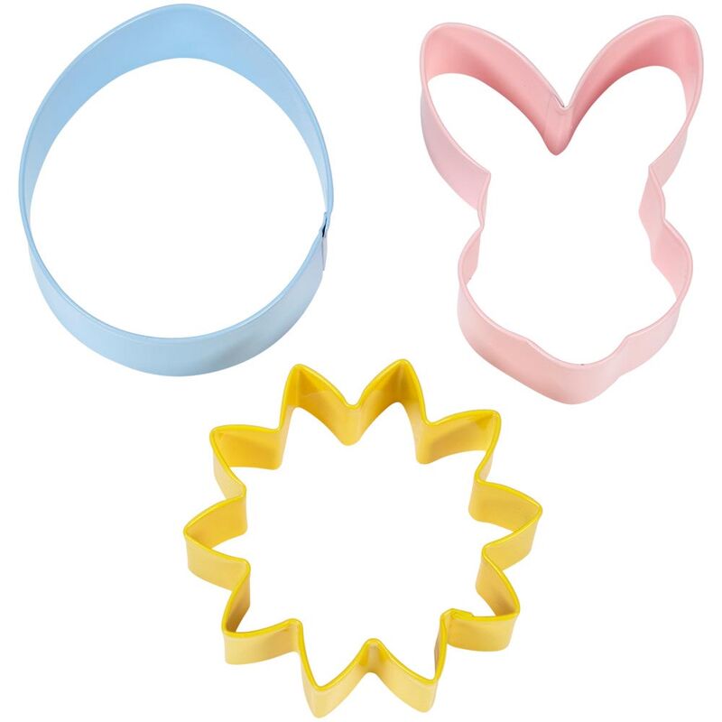 Wilton Easter Flower, Bunny and Egg Cookie Cutter Set