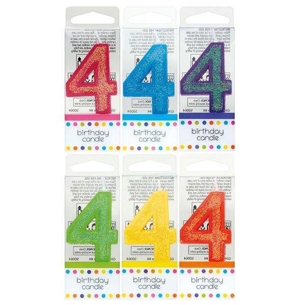 Sparkly Mini Number Candles