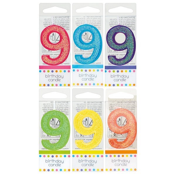 Sparkly Mini Number Candles