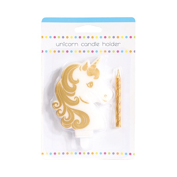 Unicorn Candle and Holder