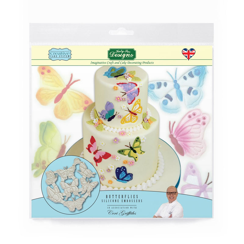 Katy Sue Creative Cake System Butterflies Silicone Embossers