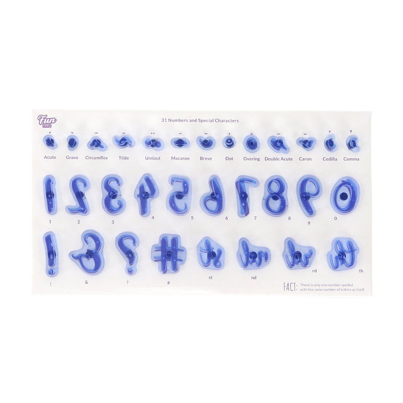 PME Fun Fonts Numbers and Specials Stamping Set