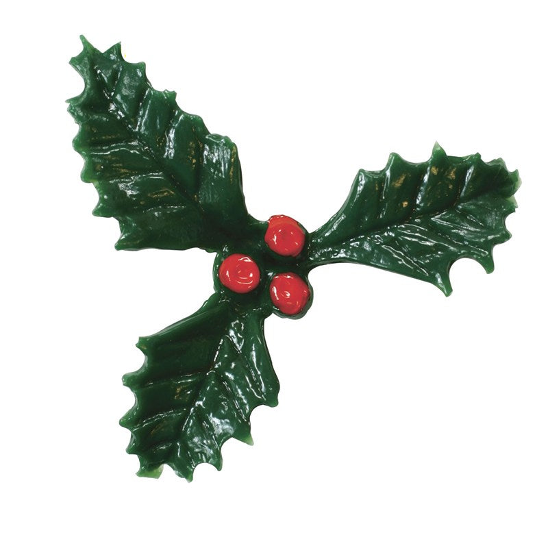 Plastic Holly with berries x 3