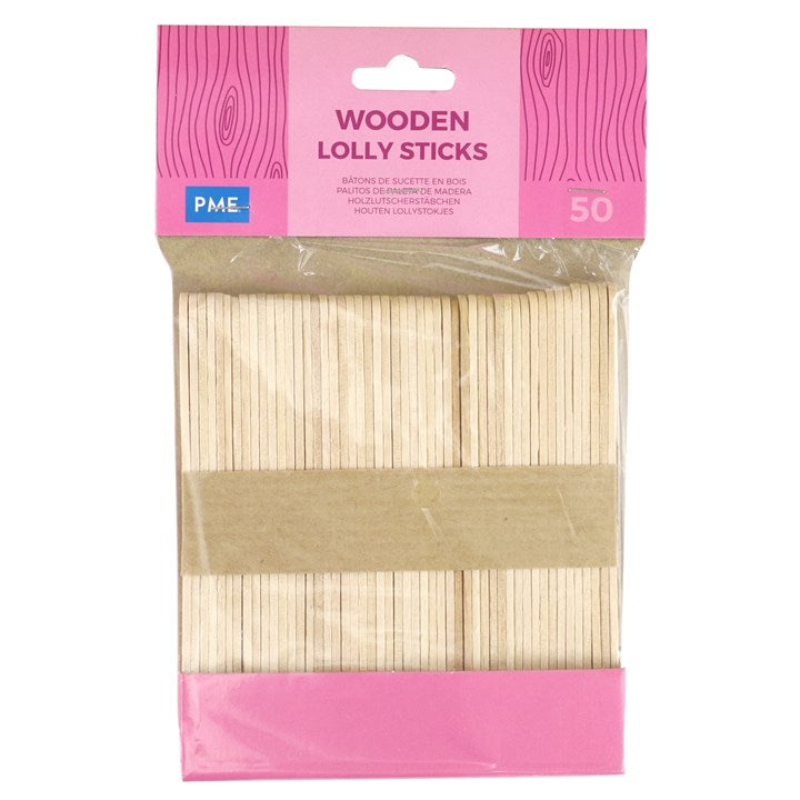 PME Wooden lolly Sticks Pack 50