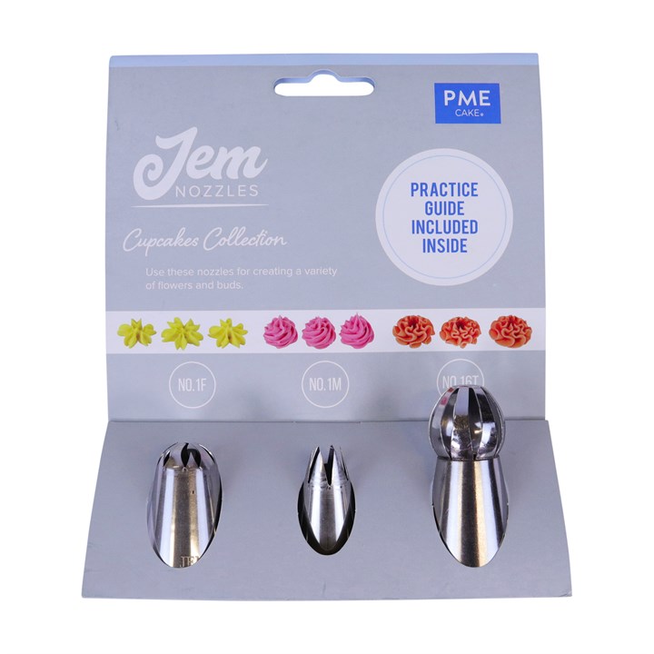 Jem Nozzles set Cupcake Collection set of 3