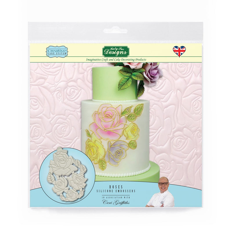 Katy Sue Creative Cake System Roses Silicone Embossers
