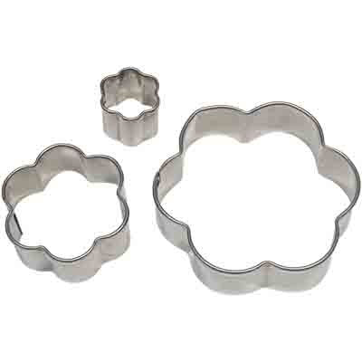 PME Stainless Steel Flower Cutters, Set of 3