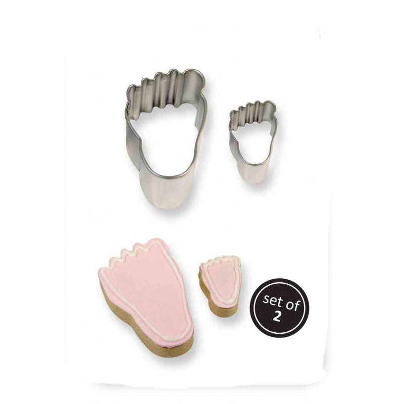 Cookie and Cake Foot Cutters (Set of 2)