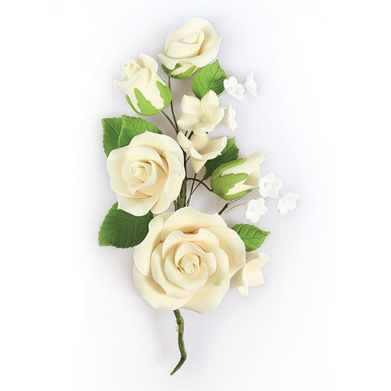 Ivory Wired Flowers-Roses 145mm (4)