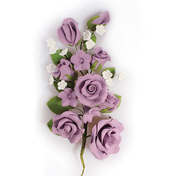 Lilac Wired Flowers-Roses 170mm (8)