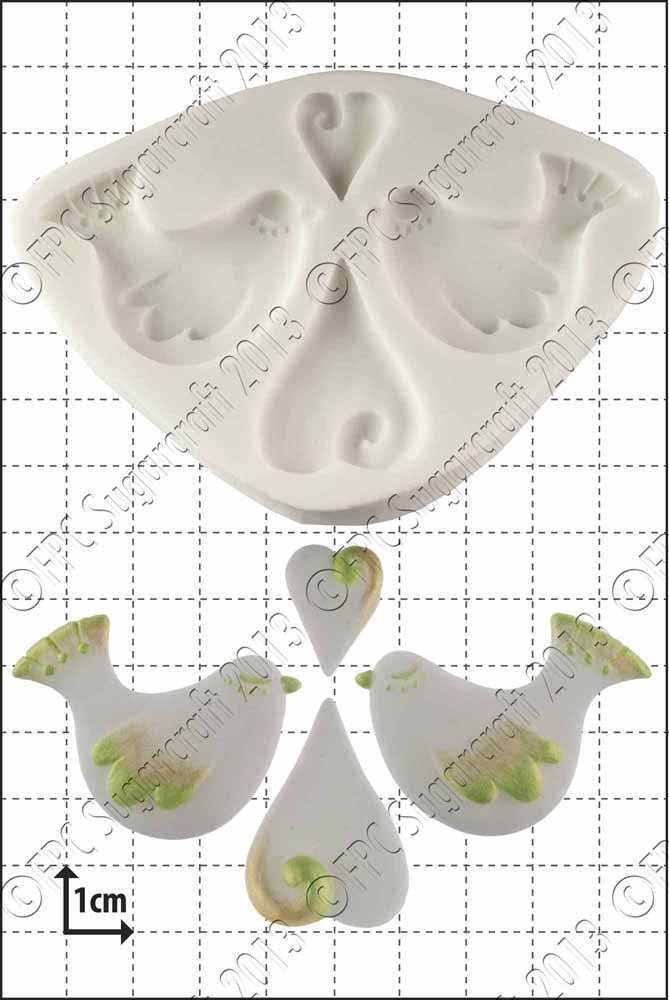 Love Birds and Hearts FPC Mould(C057)