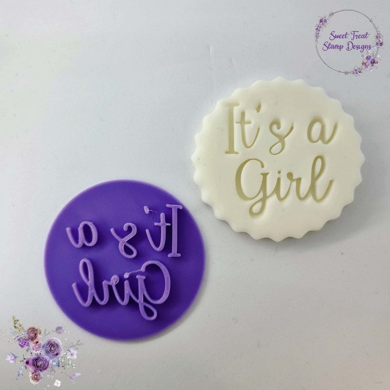 It's A Girl Embossing Stamp
